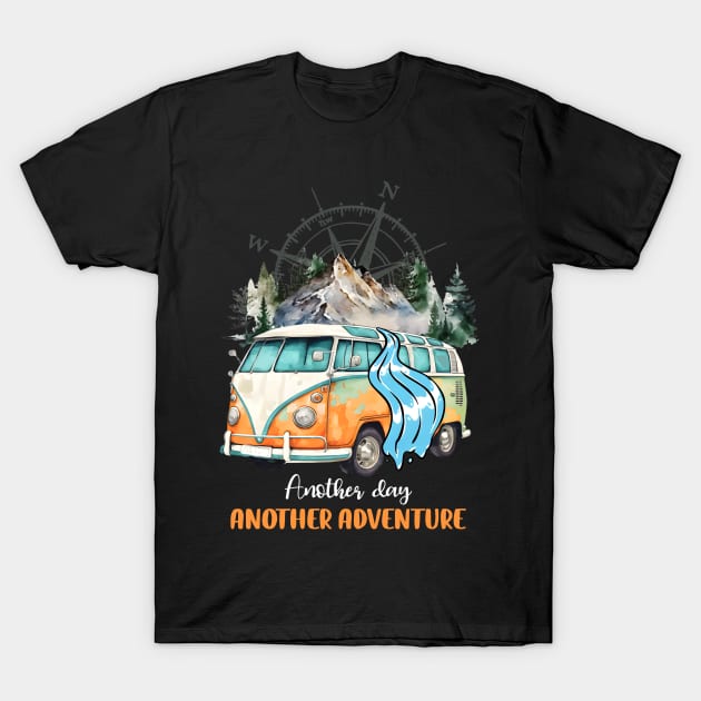 Another Day, Another Adventure - Inspiring Design For Travel Enthusiasts T-Shirt by Chuckgraph